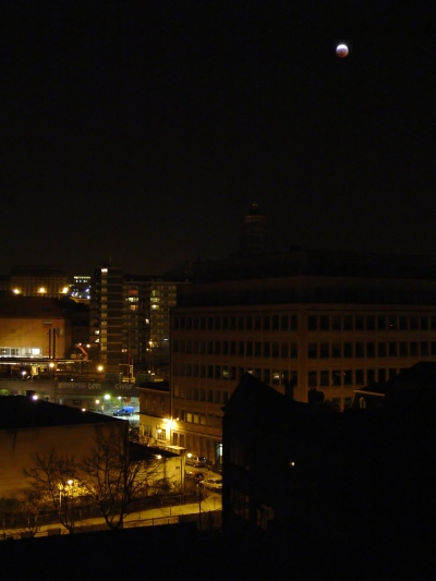 The lunar eclipse from my kitchen window