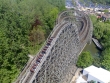 Werewolf - green train stalled on lift hill