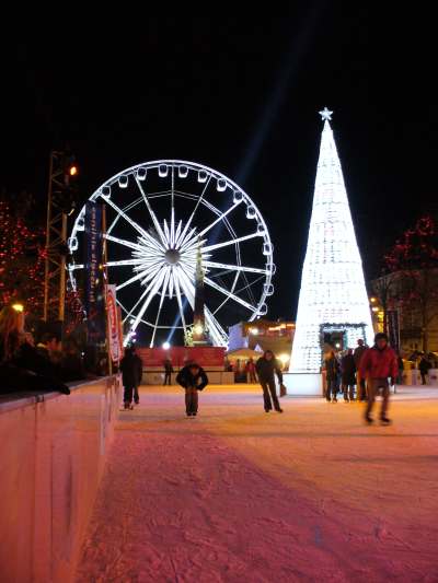 Ice Skating on Quai aux Briques