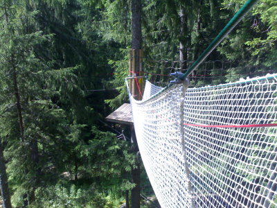 Squishy elastic rope net thing — Les Planards, Chamonix