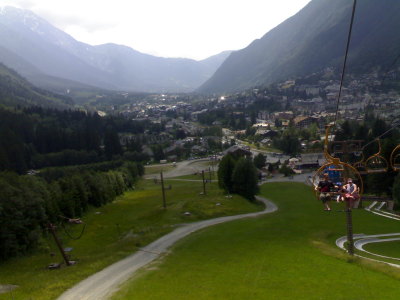 View of Chamonix from Les Planards chairlift — Les Planards, Chamonix