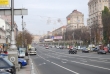 Khreshchatyk_Boulevard with parked cars and Soviet decoration