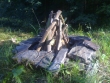 Preparing the fire for the barbecue
