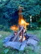 Small barbecue fire