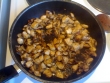 Chicken, mushroom, and garlic mixture