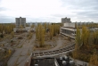 Pripyat - Hotel Polissya - View of main square and cultural centre