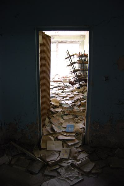 Pripyat - School - Pile of books