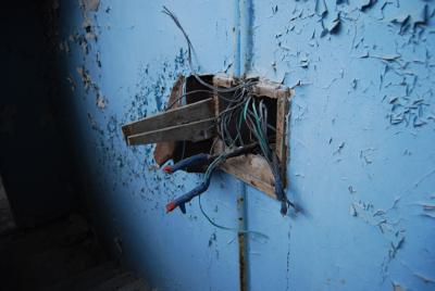 Pripyat - School - Wires in stairwell