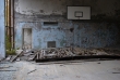 Pripyat - Sports complex - Basketball court - Stolen wood