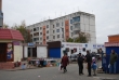 Apartment building and market in Ivankiv