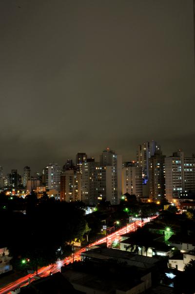 Stormy sky over the city at night (São Paulo, São Paulo, Brazil)