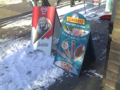 Winter ice cream