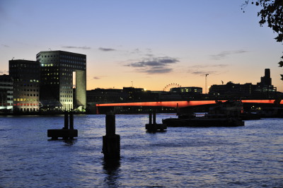 London Bridge over the Thames in the evening