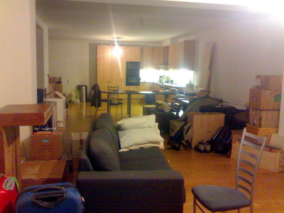 New place on the first night from the living area