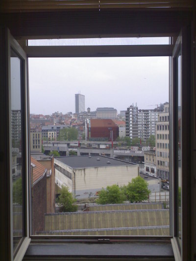 The view out the kitchen window to Chapel