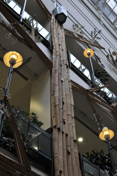 Eaton Centre (Underground City) Recycling Display - Cardboard tree